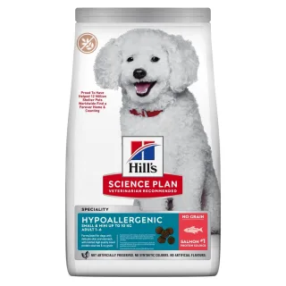 Hrana uscata caini, Hill's Science Plan Canine Hypoallergenic Small & Mini Adult Salmon, 1.5 kg