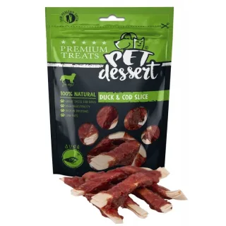 Pet's Dessert Duck & Cod Slice, 80 g