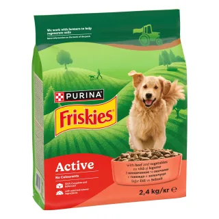 FRISKIES Dog, Caini Active, Vita, 2.4 kg