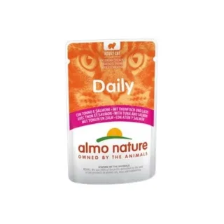 Hrana umeda pisici Almo Nature Daily Plic Ton si Somon, 70 g
