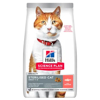 Hrana uscata pisici, Hill's Science Plan Feline Adult Sterilised Salmon, 1.5 kg
