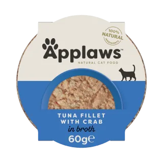 Applaws Succulent Tuna Fillet with Crab, 60 g