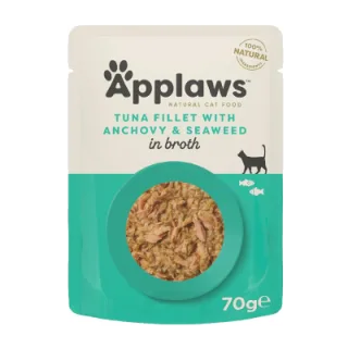 Applaws Tuna Fillet with Anchovy, plic, 70 g