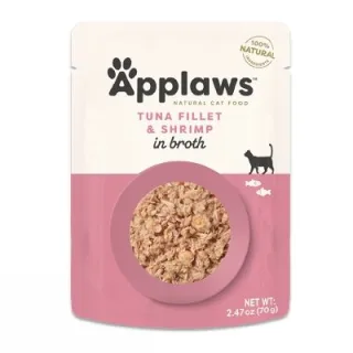 Applaws Tuna Fillet with Shrimp, plic, 70 g
