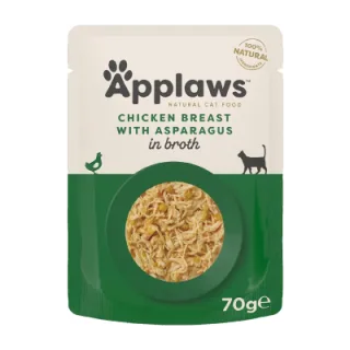 Applaws Chicken Breast with Asparagus, plic, 70 g