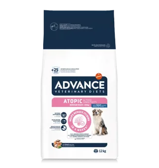 ADVANCE Veterinary Diets Dog Atopic Care, dietă veterinară, hrană uscată câini, afecțiuni dermatologice ADVANCE Veterinary Diets Atopic Medium/Maxi, M-L, dietă veterinară câini, hrană uscată, afecțiuni dermatologice, 12kg