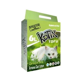 Asternut igienic pentru pisici TOFU Kotix Ceai Verde 6L/ 2.5 kg