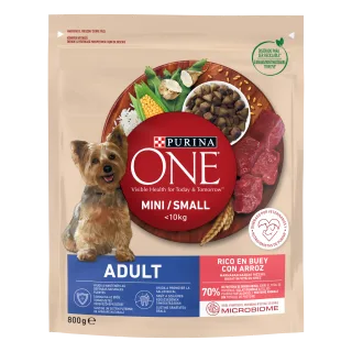 PURINA ONE MINI ADULT, Vita si Orez, hrana uscata pentru caini, 800 g