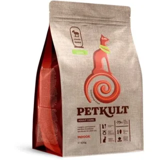 Hrana Uscata Petkult Adult Care Indoor Pisici, Continut Ridicat de Miel, 400 g