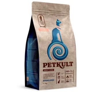 Hrana Uscata Petkult Adult Care Sterilized Pisici, Continut Ridicat de Somon, 2 kg