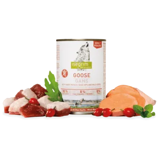 ISEGRIM, XS-XL, Gâsca, conservă hrană umedă fără cereale câini, (în sos), 800g
