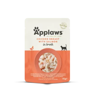 Applaws Chicken Breast with Salmon in Broth, plic, 70 g