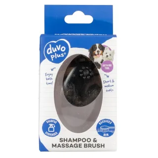 DuvoPlus Perie pentru Samponare si Masaj, din Silicon, 11.5x7.5x6 cm