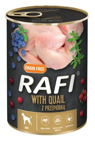 Hrana Umeda Caini, Rafi Dog, Prepelita si Afine, 400 g