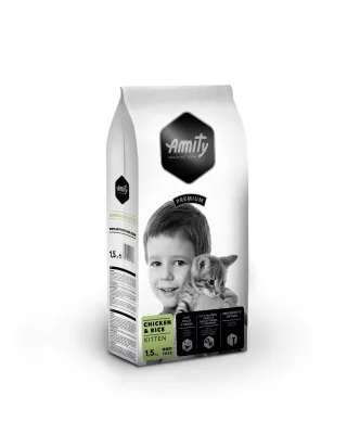 Hrana Uscata Pisici, Amity Premium Kitten, Pui si Orez, 1.5 kg