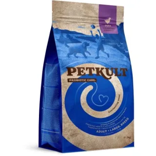 Hrana Uscata Caini, Petkult Probiotic Care Adult, Talie Mare, Rata, 2 kg