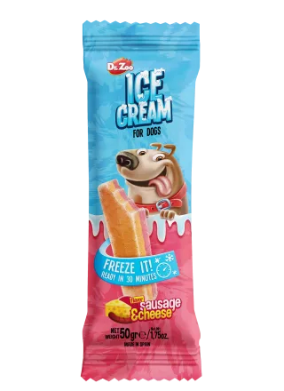 Dr Zoo, inghetata pentru caini, Carnati si Branza, 50 g