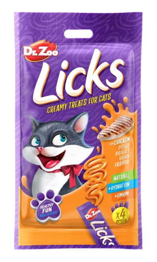 Dr Zoo Licks, recompense pisici, Pui, 4x15 g