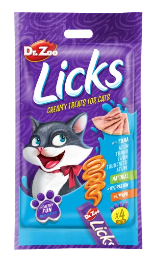 Dr Zoo Licks, recompense pisici, Ton, 4x15 g