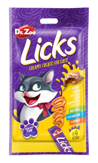 Dr Zoo Licks, recompense pisici, Iepure, 4x15 g