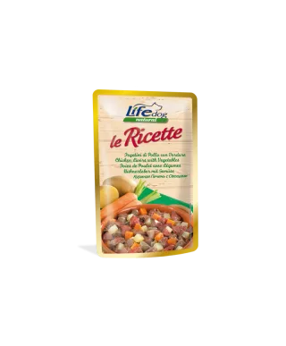 Hrana Umeda Caini, Life Dog Le Ricette, Ficat & Legume, 95 g