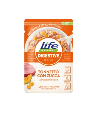 Hrana Umeda Pisici, Life Natural Digestive Mousse Ton si Dovleac, 70 g