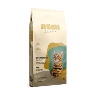 Hrana Uscata Pisici, Remi Premium Adult Sterilizat cu Pui, 8 kg