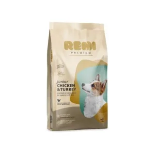 Hrana Uscata Caini, Remi Premium Junior Small Breed cu Pui si Curcan, 3 kg