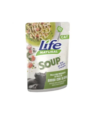 Hrana Umeda Pisici, Life Natural Adult Supa, Pui si Sunca, 60 g