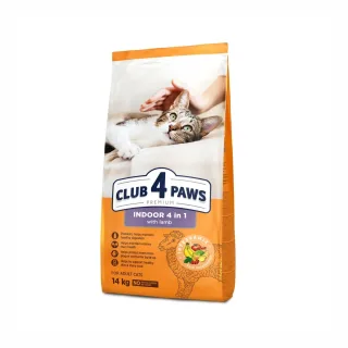 Hrana uscata premium pisici, Club 4 Paws Indoor, Miel, 14 kg