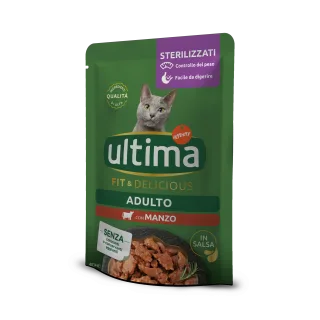 Hrana umeda pisici, Ultima Cat, Adult Sterilizat Fit & Delicious Vita, 85 g