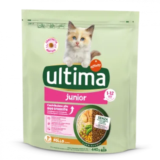 Hrana uscata pisici, Ultima Cat, Junior Pui, 440 g