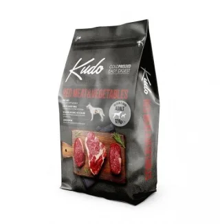 Kudo Adult Mediu-Maxi, Hrana Uscata Presata la Rece, Carne Rosie si Legume, 12 kg