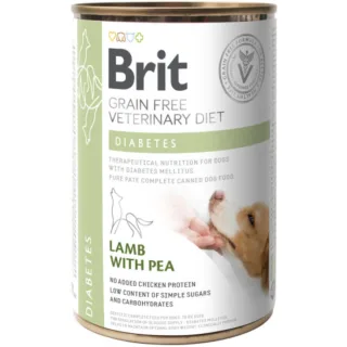 BRIT VD Diabetes, XS-XL, Miel, dietă veterinară, conservă hrană umedă fără cereale câini, diabet, (în aspic), 400g
