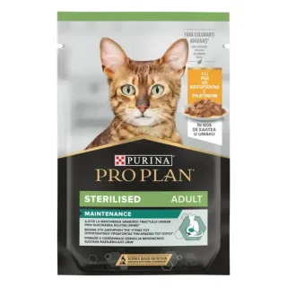 PURINA Pro Plan Sterilised Maintenance , Pui, plic hrană umedă pisici sterilizate, (în sos), 85g