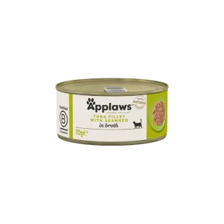 APPLAWS File, Ton și Alge Marine, conservă hrană umedă pisici, (în supă), 70g