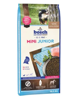 BOSCH Mini Junior Hrana uscata caini junior de talie mica, cu pasare 15 kg