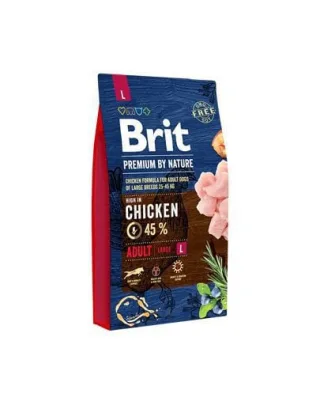 BRIT Premium By Nature Adult Large L Hrana uscata pentru caini adulti de talie mare, cu pui 8 kg