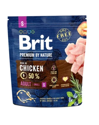 BRIT Premium By Nature Adult Small S Hrana uscata pentru caini adulti de talie mica, cu pui 1 kg