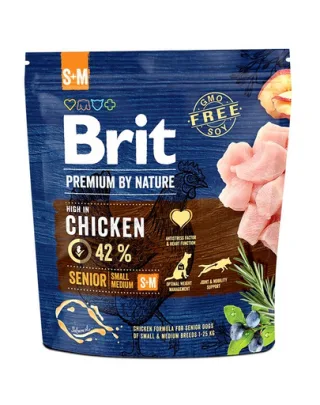 BRIT Premium By Nature Senior Small Medium S+M Hrana uscata pentru caini senior de talie mica sau medie 1 kg