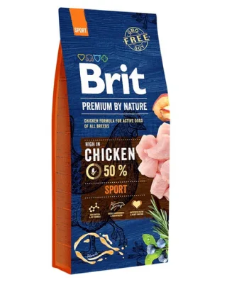 BRIT Premium By Nature Sport hrana uscata pentru caini cu aport ridicat de energie 15 kg