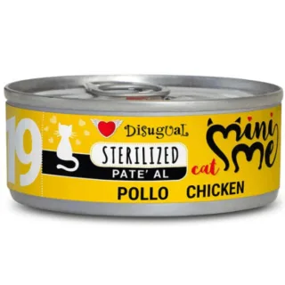 DISUGUAL Mini Me Sterilised, Pui, conservă hrană umedă fără cereale pisici sterilizate, (pate), 85g