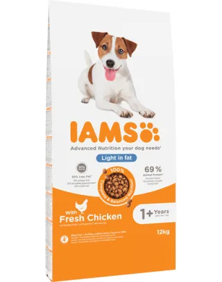 IAMS ProActive Health Adult Light in Fat for Sterilsed/Overweight  Hrana uscata pentru caini sterilizati/supraponderali 12 kg