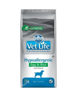 FARMINA Vet Life Dog Hypoallergenic Egg&amp;Rice 12 kg dieta caini cu alergii, ou si orez