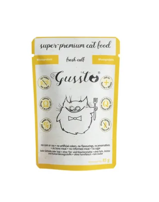 GUSSTO Cat Fresh Calf CARNE PROASPĂTĂ DE VIŢEL 85 g