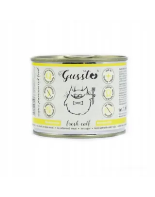 GUSSTO Cat Fresh Calf CARNE PROASPĂTĂ DE VIŢEL 200 g