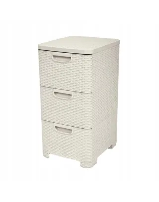 CURVER Bibliotecă cu sertare Regal STYLE crem