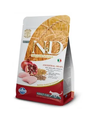 FARMINA N&amp;D Ancestral Low Grain Cat Chicken&amp;Pomegranate Hrana uscata pentru pisici adulte, pui si rodie 5 kg