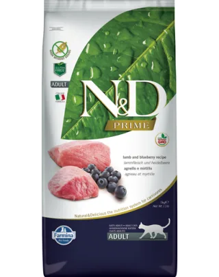 FARMINA N&amp;D Prime Hrana completa pisici adulte, cu miel si coacaze 5 kg