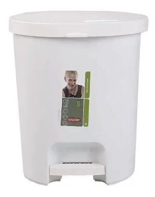CURVER Cos gunoi cu pedala 15 L alb